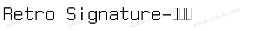 Retro Signature字体转换